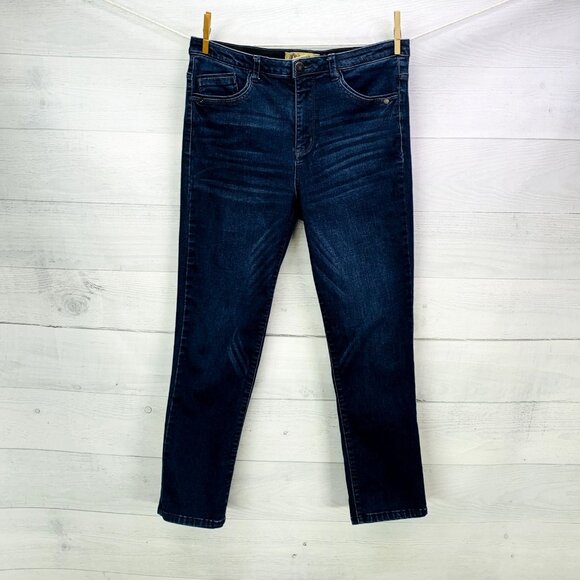 Democracy Womens Jean AbSolution Skinny Crop Dark Wash Stretch Denim Size 8 - Picture 4 of 12